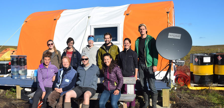 students at a field camp